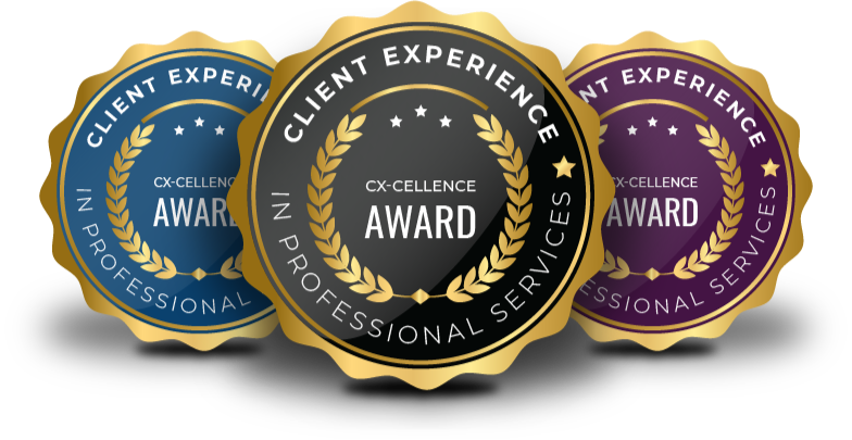 Client Experience Award badges